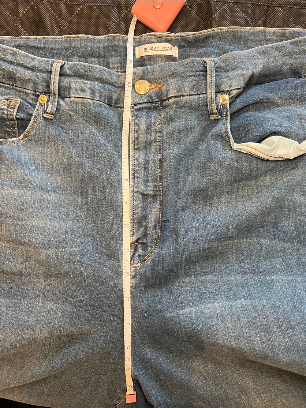 Good American Blue Skinny Ripped Jeans - Picture 6 of 8